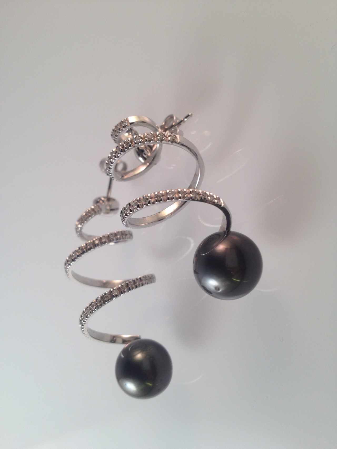 Orecchini In Oro Bianco Con Perle Akoya 7,5 - 8 Mm - Foto 7