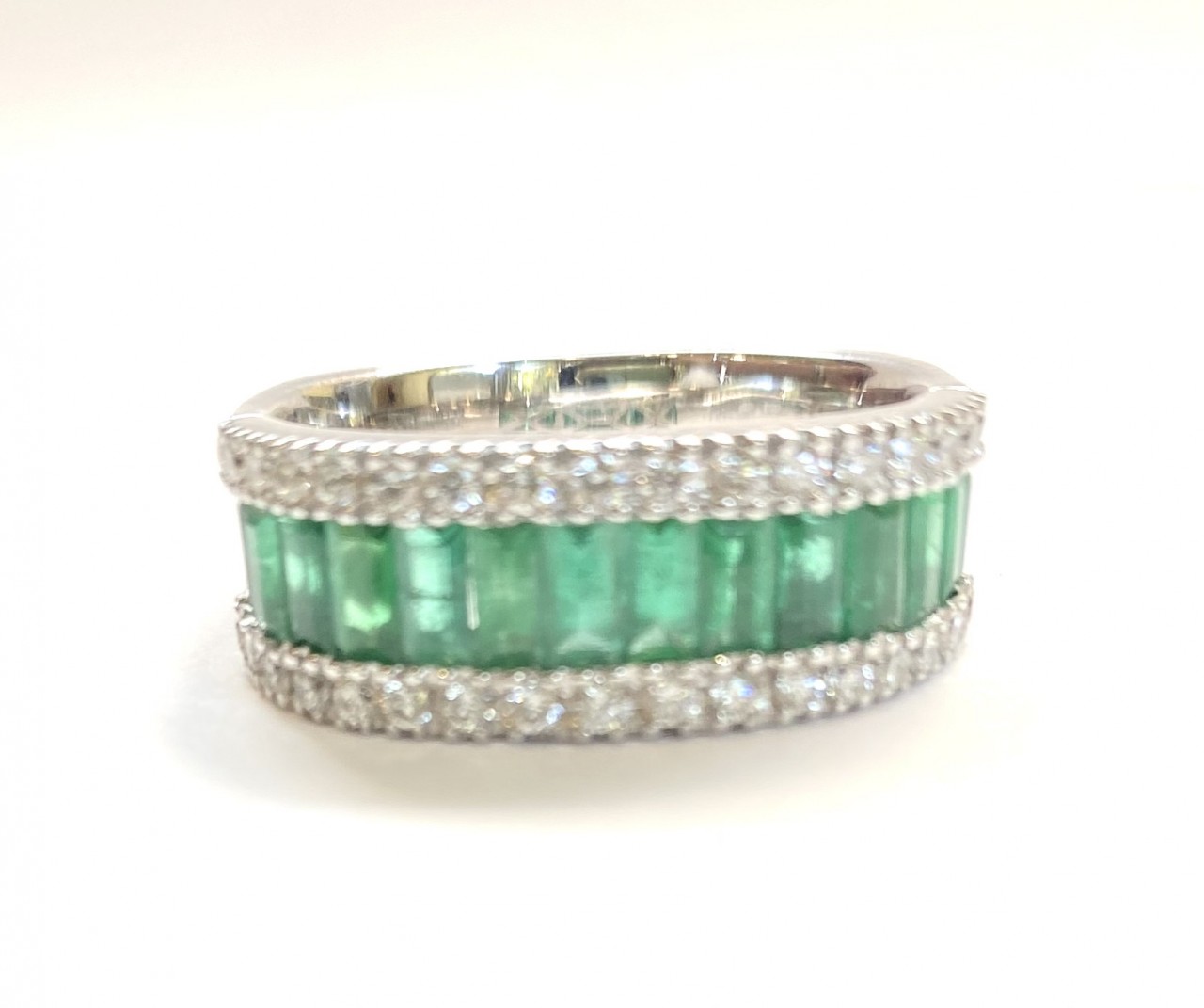 Orecchini A Bottone In Argento 925 Con Pietra Preziosa Naturale Diopside Cromato - Taglio Cuscino 8x6 Mm - LP LOHASPIE